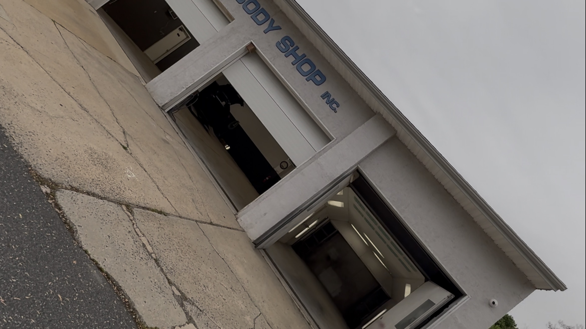 Front entrance of the body shop facility