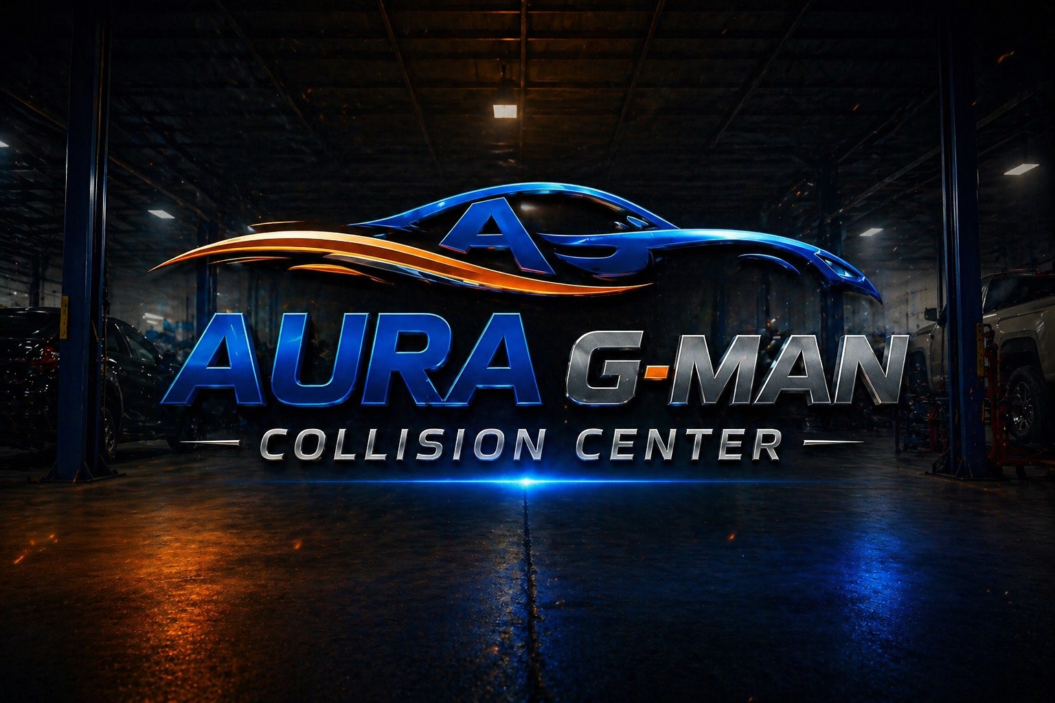AURA G-MAN Collision Center Logo